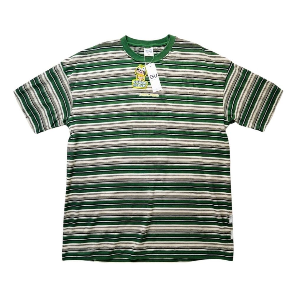 NWT Studio Seven T-Shirt Mens XL Green Stripes Crew Neck Tee Japanese $590